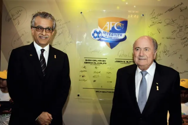 Sheikh Salman bin Ibrahim Al Khalifa and Sepp Blatter