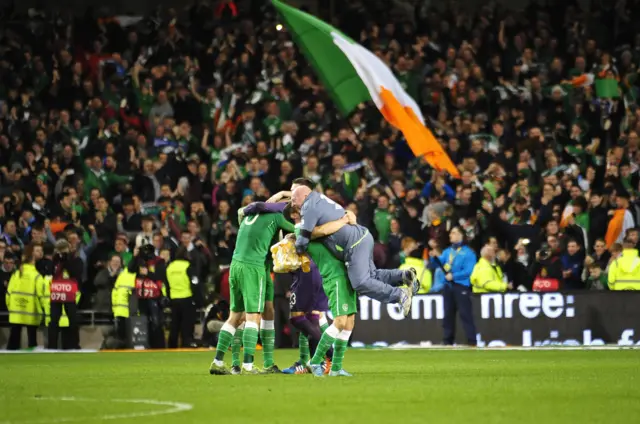 Republic of Ireland celebrate