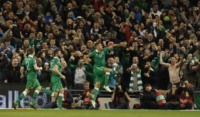 Republic of Ireland celebrate