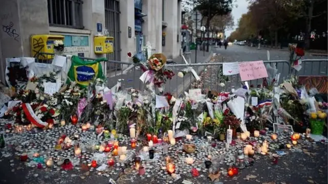 Vigil in Paris after the attacks