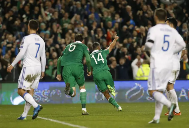 Jon Walters celebrates