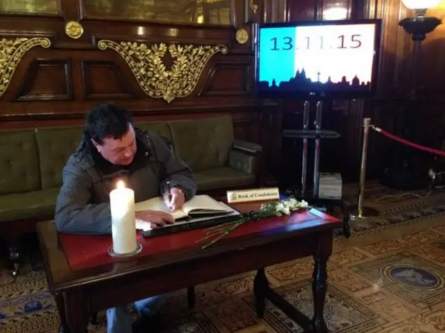 Book of Condolence at Liverpool Town Hall