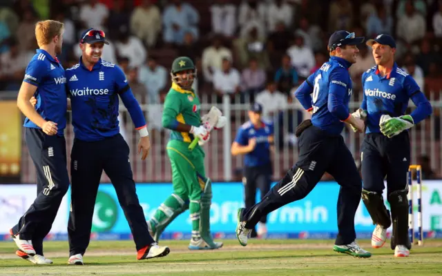 England players celebrate