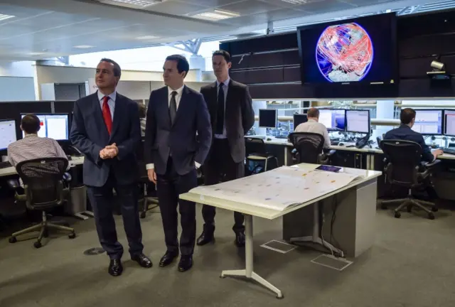 George Osborne visits GCHQ