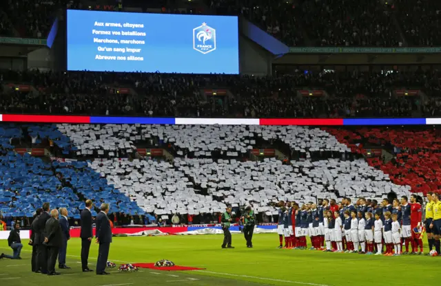 Wembley show France's france tricolore