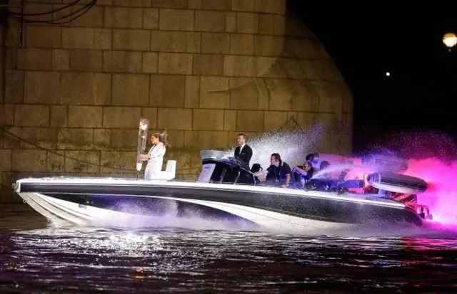 London 2012 speedboat on Thames