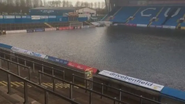 Brunton Park on Monday morning