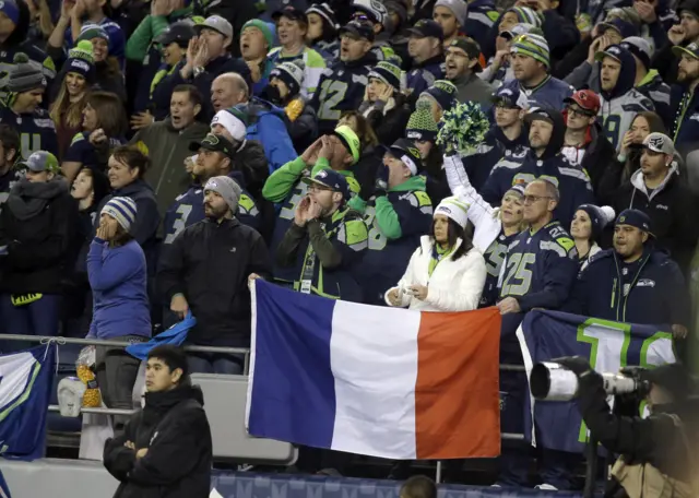 Seattle Seahawks fans was the France flag