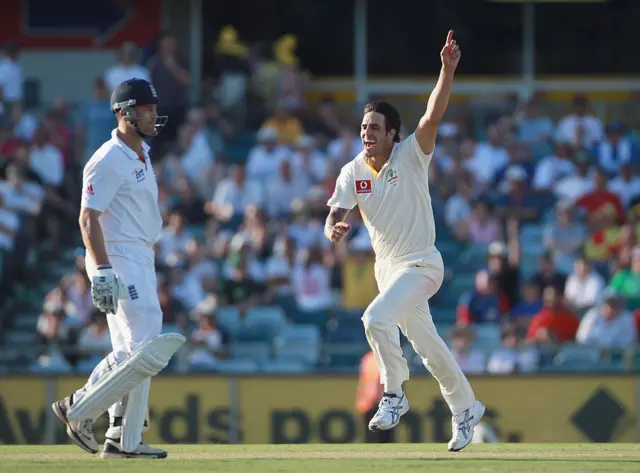 Mitchell Johnson and Jonathan Trott