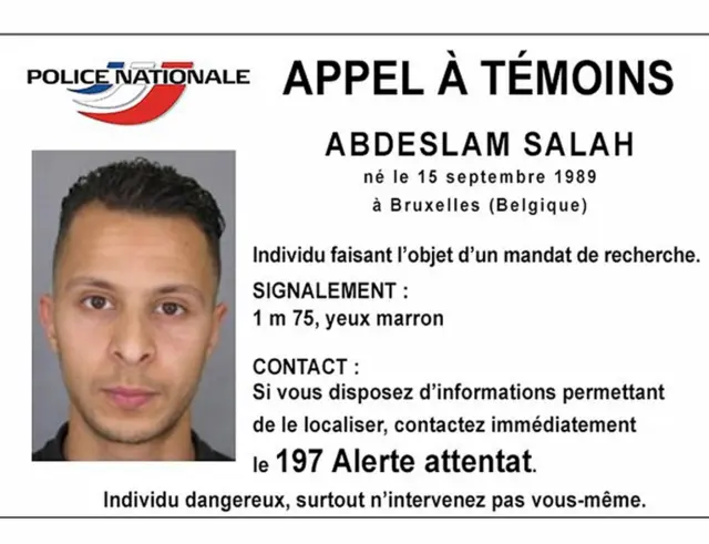 French police wanted notice for Salah Abdeslam