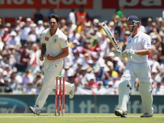 Mitchell Johnson and Jonathan Trott