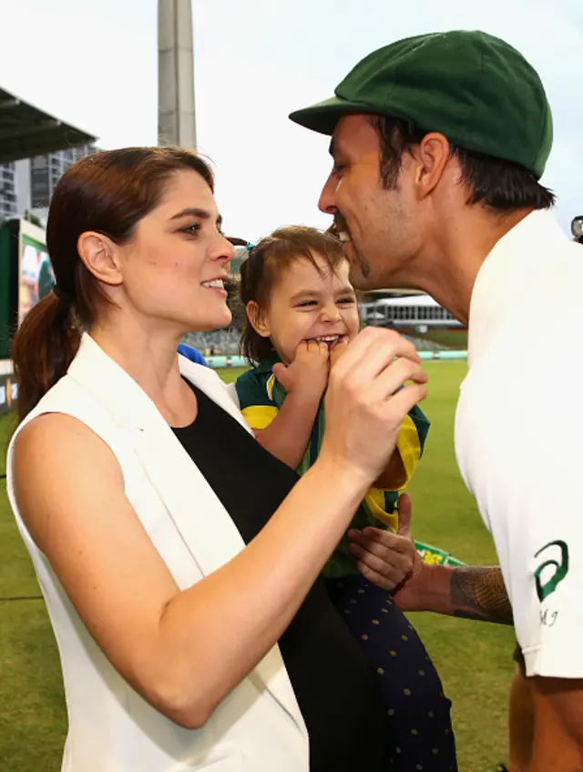 Mitchell Johnson and his wife Jessica