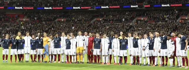 England and France pay tribute