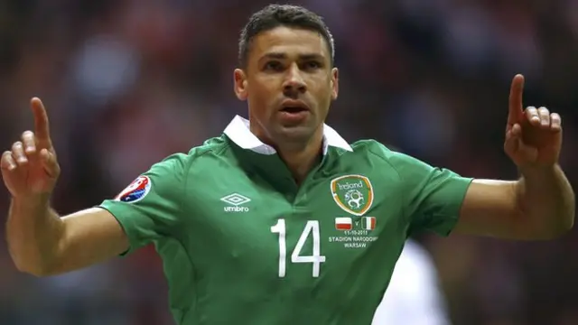 Republic of Ireland's Jon Walters celebrates scoring against Bosnia-Herzegovina