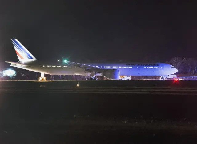 Diverted Air France plane