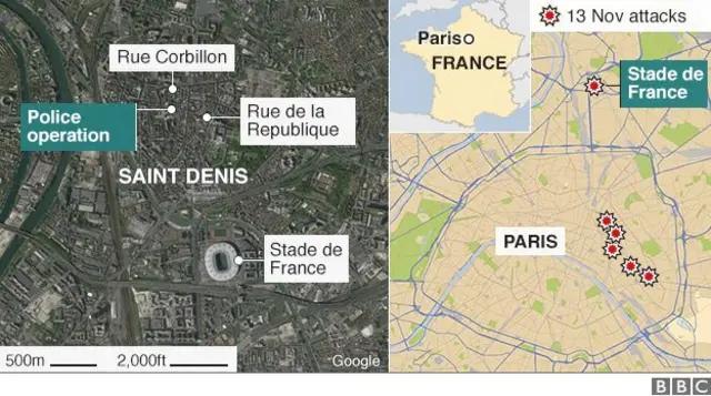 Paris operation map