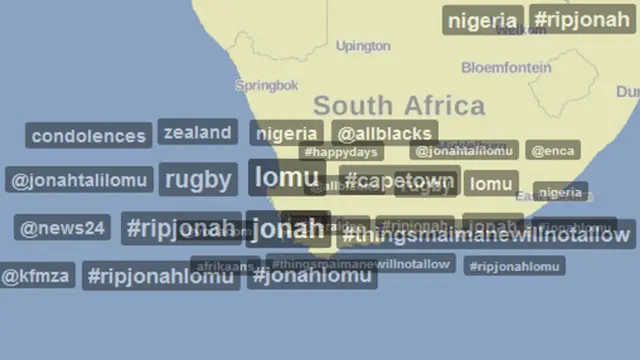 Trendsmap of South Africa