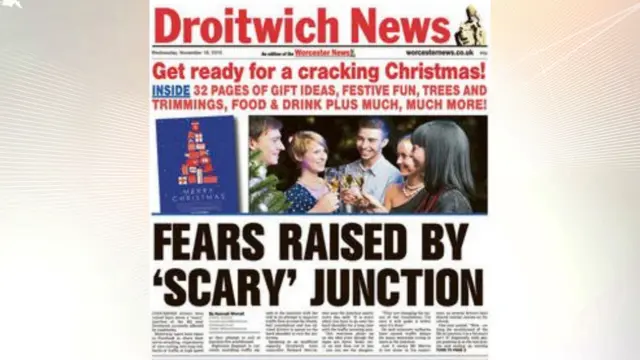 Droitwich News front page