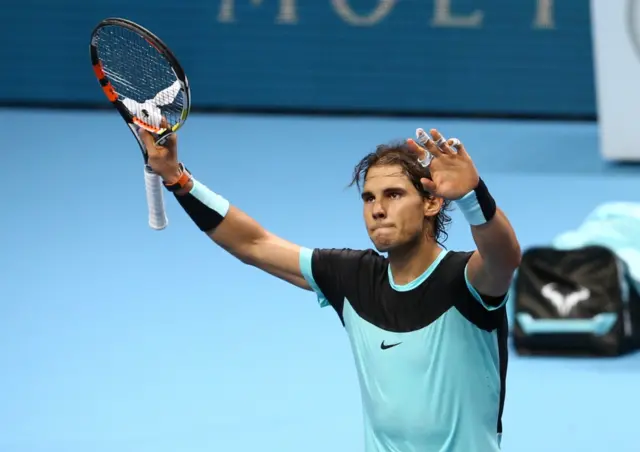 Rafael Nadal celebrates