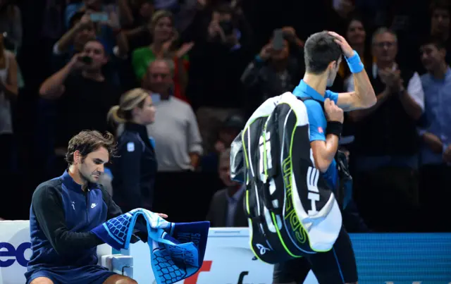 Roger Federer and Novak Djokovic