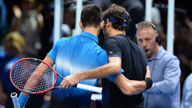 Novak Djokovic and Roger Federer