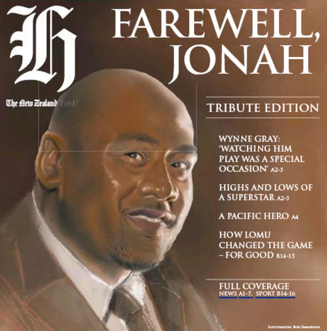 New Zealand Herald tribute to Jonah Lomu