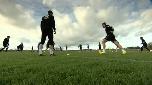 Port Vale players training