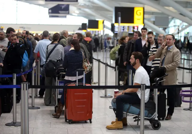 Passengers at Heathrow