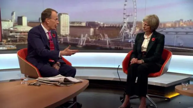 Theresa May on the Andrew Marr show