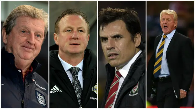 Roy Hodgson, Michael O'Neill, Chris Coleman, Gordon Strachan