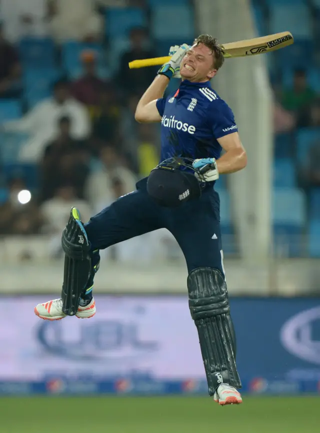 Jos Buttler of England celebrates