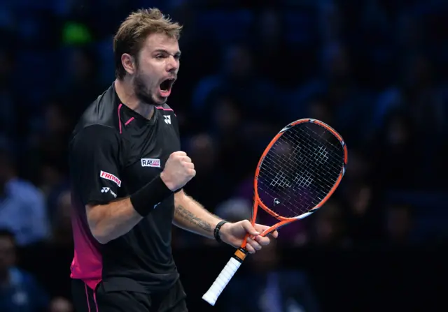 Stan Wawrinka celebrates