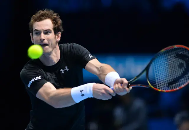 Andy Murray returns