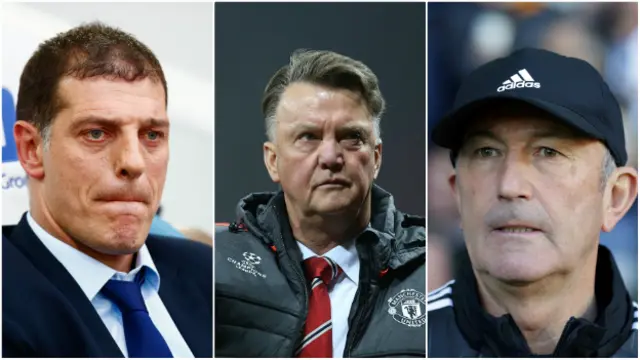 Slaven Bilic, Luis van Gaal, Tony Pulis