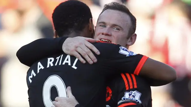 Wayne Rooney and Anthony Martial