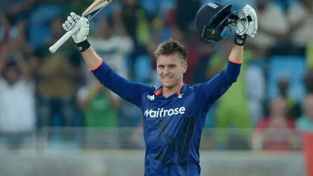 Jason Roy of England celebrates