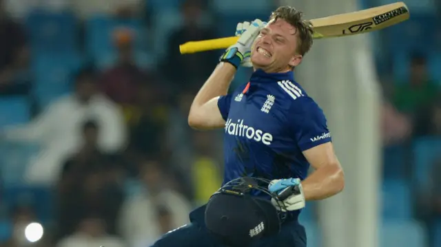 Jos Buttler of England celebrates