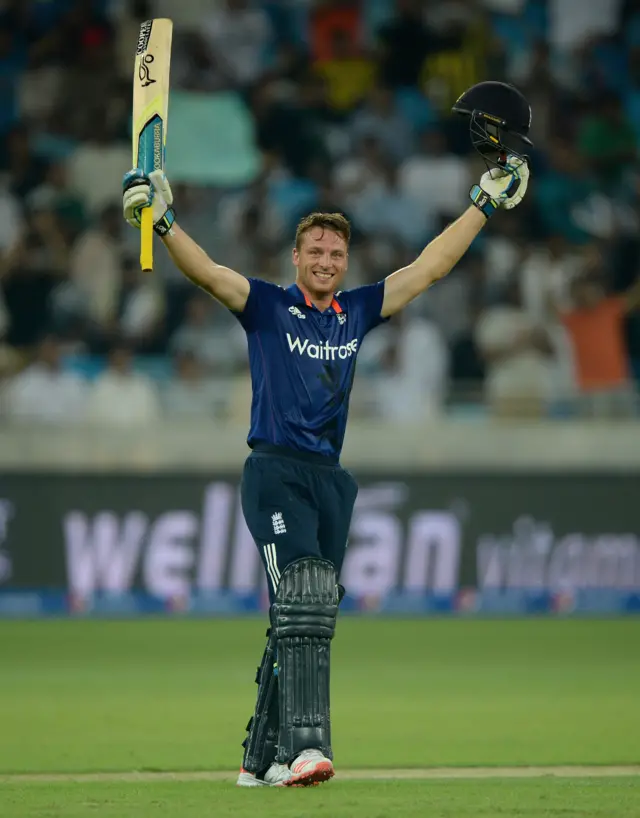 Jos Buttler of England celebrates