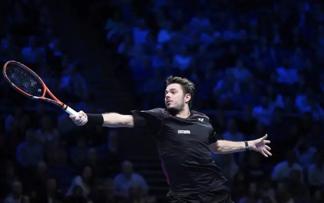 Stan Wawrinka plays a shot