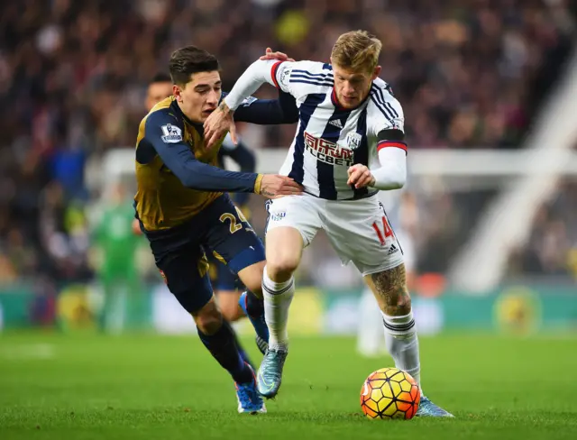 James McClean runs with the ball