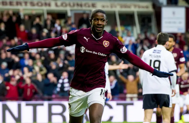 Hearts forward Arnaud Djoum