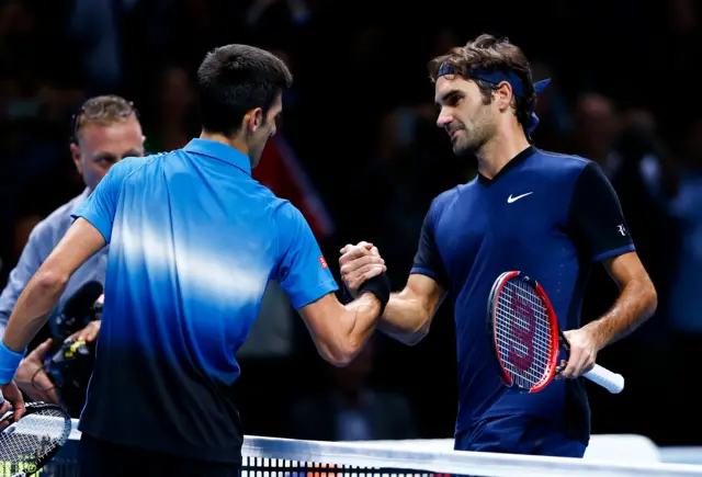 Novak Djokovic and Roger Federer