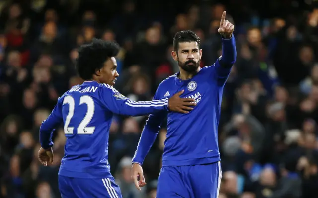 Diego Costa celebrates