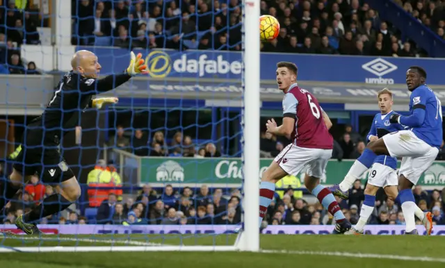 Romelu Lukaku scores Everton's second