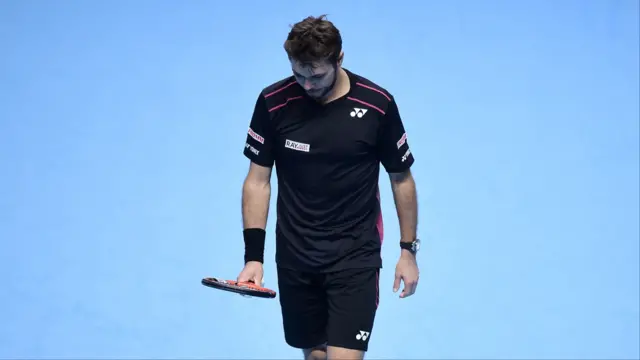 Stan Wawrinka looks disappointed