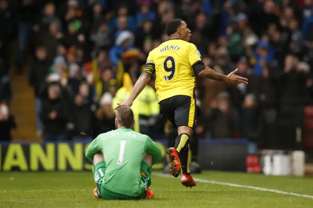 Troy Deeney celebrates