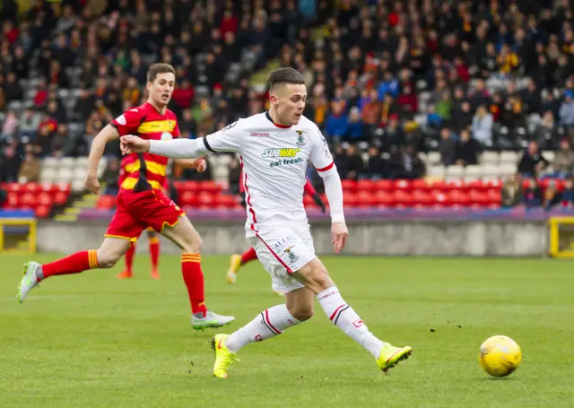 Miles Storey scores for Inverness against Partick Thistle