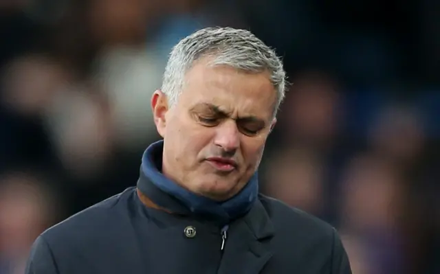 Jose Mourinho looks frustrated