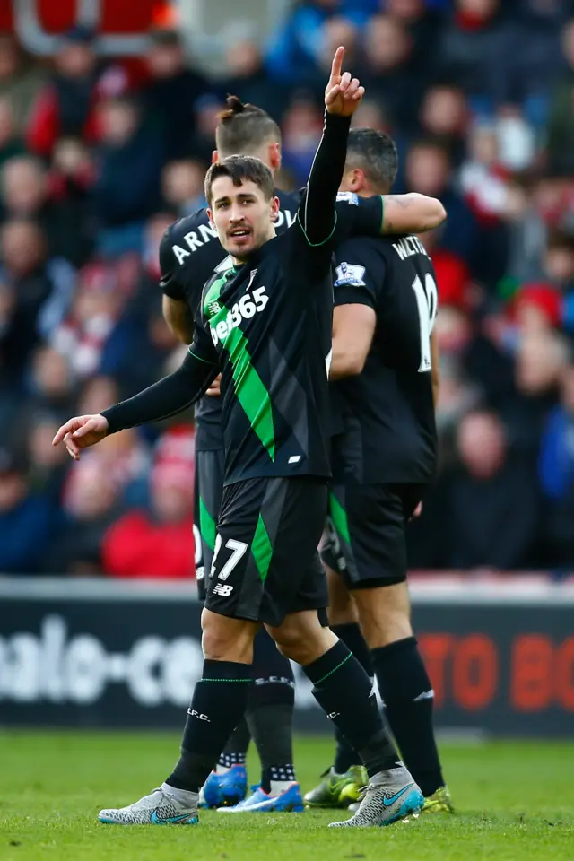 Bojan celebrates for Stoke