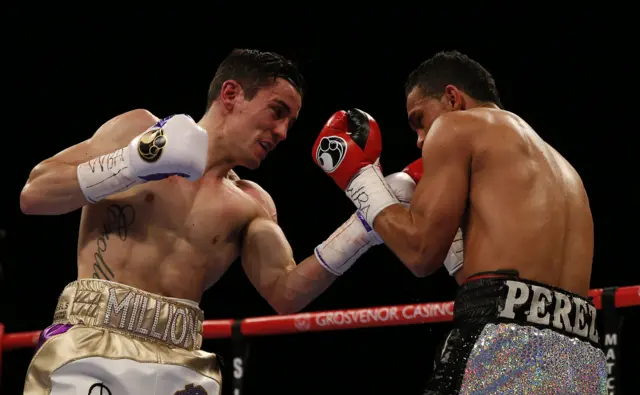 Anthony Crolla attempts the uppercut